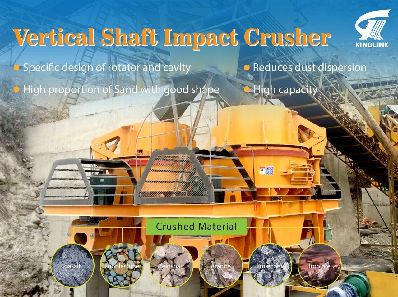 Kinglink VSI Crusher KL8 for making sand and aggregate shaping - Concasseur à percussion: photos 1 Kinglink VSI Crusher KL8 for making sand and aggregate shaping - Concasseur à percussion: photos 1