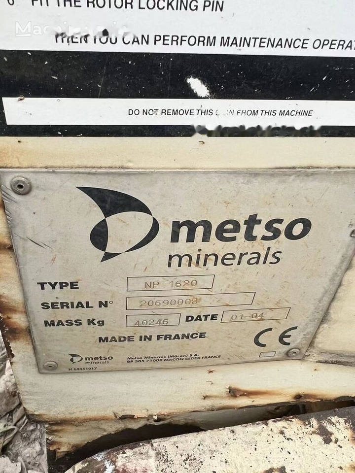 Metso Nordberg NP1620 Impact Crusher - Concasseur à percussion: photos 2 Metso Nordberg NP1620 Impact Crusher - Concasseur à percussion: photos 2