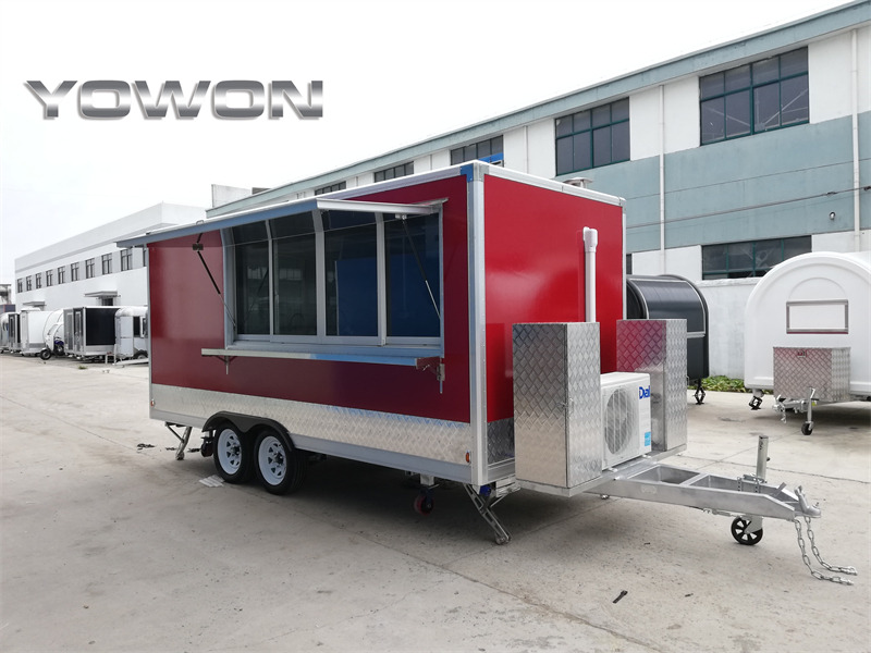 YOWON vintage model square food truck catering truck - Remorque magasin: photos 4 YOWON vintage model square food truck catering truck - Remorque magasin: photos 4