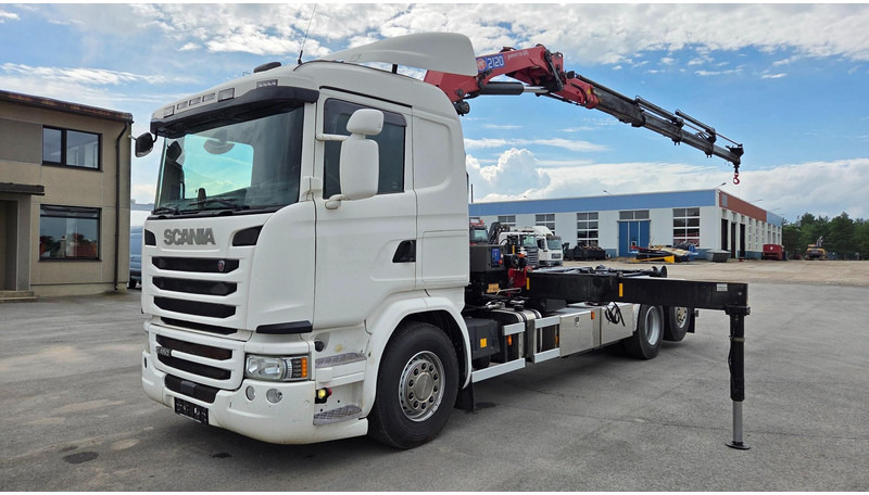 Scania G450 6X2*4 HMF 2120 crane 700 hours - Camion ampliroll, Camion grue: photos 1 Scania G450 6X2*4 HMF 2120 crane 700 hours - Camion ampliroll, Camion grue: photos 1