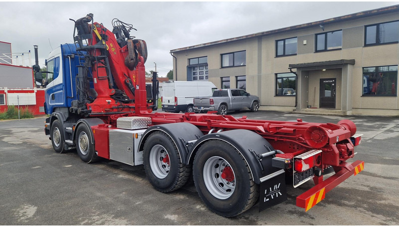 Camion ampliroll, Camion grue Scania R500 8X4 Epsilon E250Z95: photos 6