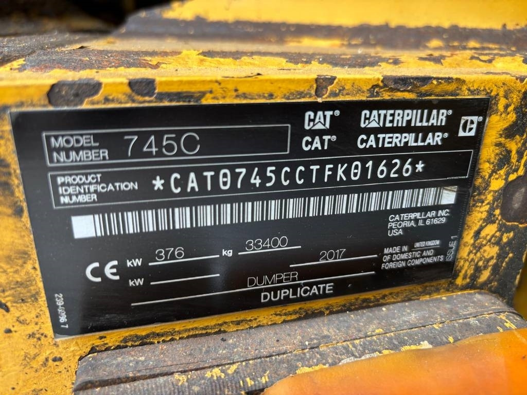 Tombereau articulé CAT 745 C: photos 9