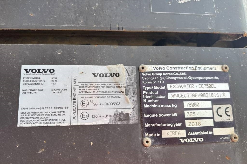 Pelle sur chenille Volvo EC 750 EL (On Transport): photos 7