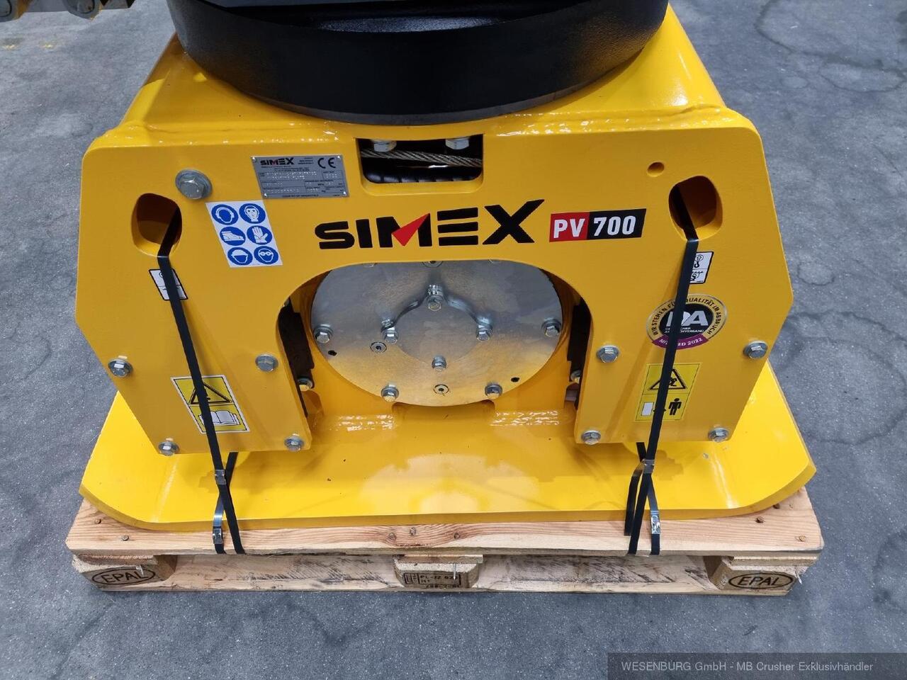 Simex Anbauverdichter PV700 inkl. Drehwerk Anbauklasse 12 - 25 t - Accessoire, Plaque vibrante pour Pelle: photos 1 Simex Anbauverdichter PV700 inkl. Drehwerk Anbauklasse 12 - 25 t - Accessoire, Plaque vibrante pour Pelle: photos 1