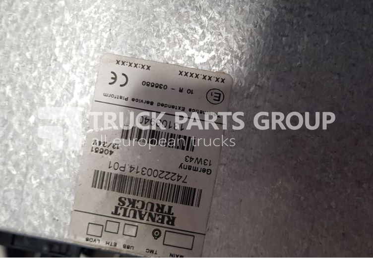 RENAULT T series RANGE, GAMA, VOLVO FH4 EURO6 multimedia radio system, 2 control unit - Panel de instrumentos pour Camion: photos 3 RENAULT T series RANGE, GAMA, VOLVO FH4 EURO6 multimedia radio system, 2 control unit - Panel de instrumentos pour Camion: photos 3