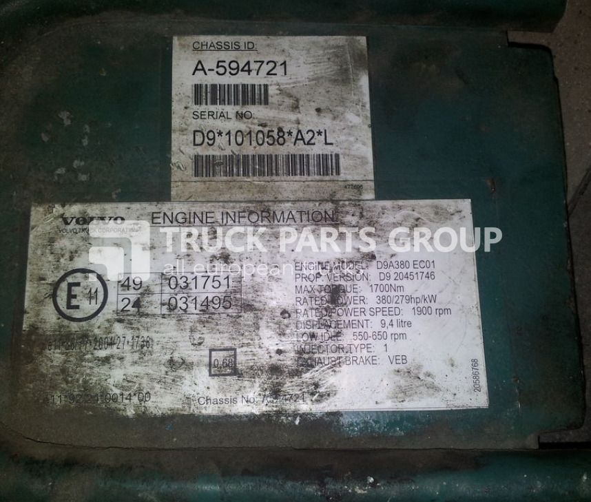 VOLVO FL, FM, FE engine control unit, EDC, ECU, D9A380 EC01, 380/279/h control unit - Bloc de gestion pour Camion: photos 2 VOLVO FL, FM, FE engine control unit, EDC, ECU, D9A380 EC01, 380/279/h control unit - Bloc de gestion pour Camion: photos 2