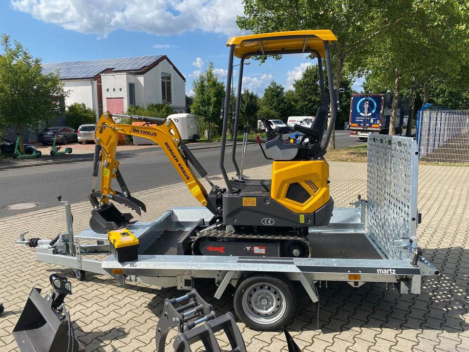 Minibagger BK1000JS + Tieflader + Zubehör *HERBSTAKTION*INKL.19% MWST*BERGER KRAUS*SOFORT!* - Mini pelle: photos 5 Minibagger BK1000JS + Tieflader + Zubehör *HERBSTAKTION*INKL.19% MWST*BERGER KRAUS*SOFORT!* - Mini pelle: photos 5
