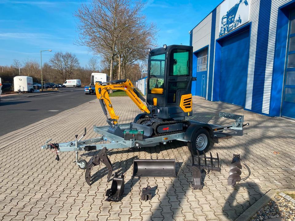 Minibagger BK950KS + Anhänger + Zubehör *INKL.19% MWST*BERGER KRAUS*KABINE*SOFORT!* - Mini pelle: photos 1 Minibagger BK950KS + Anhänger + Zubehör *INKL.19% MWST*BERGER KRAUS*KABINE*SOFORT!* - Mini pelle: photos 1
