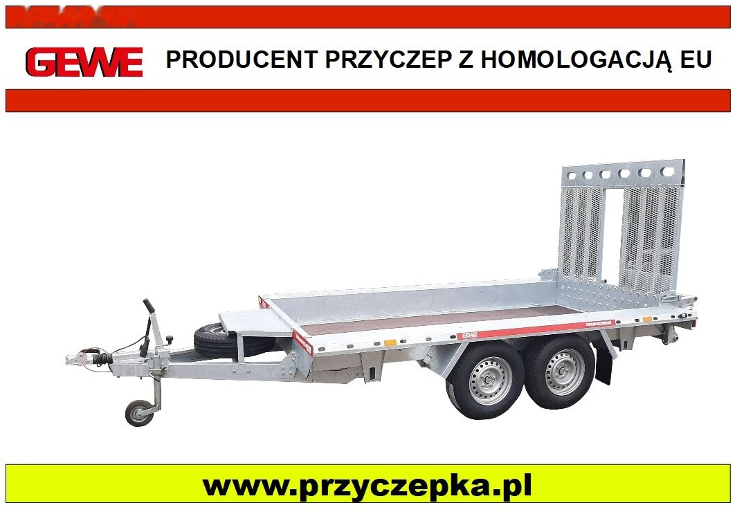Gewe P3500 E/1 Przyczepa pod minikoparkę 3,5x1,6m SUPER MOCNA! - Remorque porte engin: photos 1 Gewe P3500 E/1 Przyczepa pod minikoparkę 3,5x1,6m SUPER MOCNA! - Remorque porte engin: photos 1