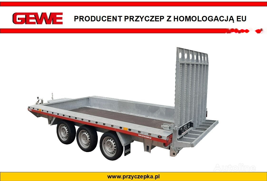 Gewe Przyczepa pod minikoparkę 4x1,8m - 3osiowa, B3500 E/1 - Remorque porte engin: photos 1 Gewe Przyczepa pod minikoparkę 4x1,8m - 3osiowa, B3500 E/1 - Remorque porte engin: photos 1