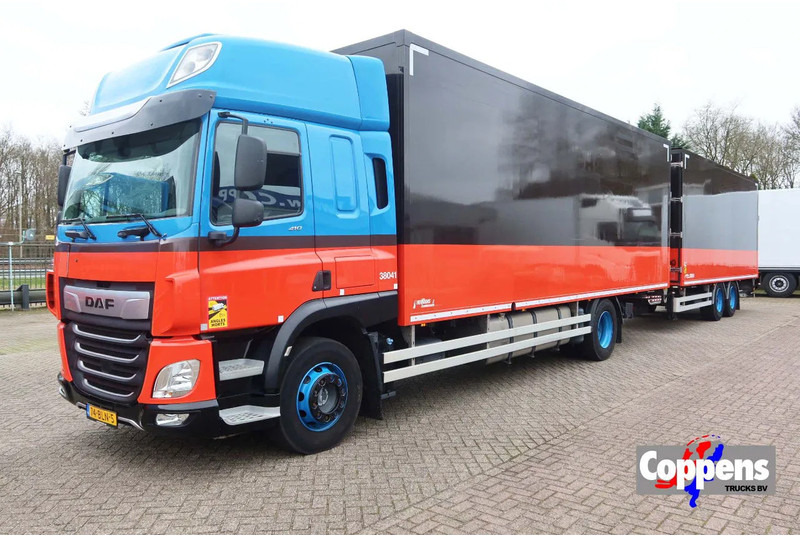 DAF CF 410 Bakwagen+Trailer met klep 2.000 kg. 6 Stuks in voorraad. Price 49.500,-- euro netto. - Camion fourgon: photos 1 DAF CF 410 Bakwagen+Trailer met klep 2.000 kg. 6 Stuks in voorraad. Price 49.500,-- euro netto. - Camion fourgon: photos 1