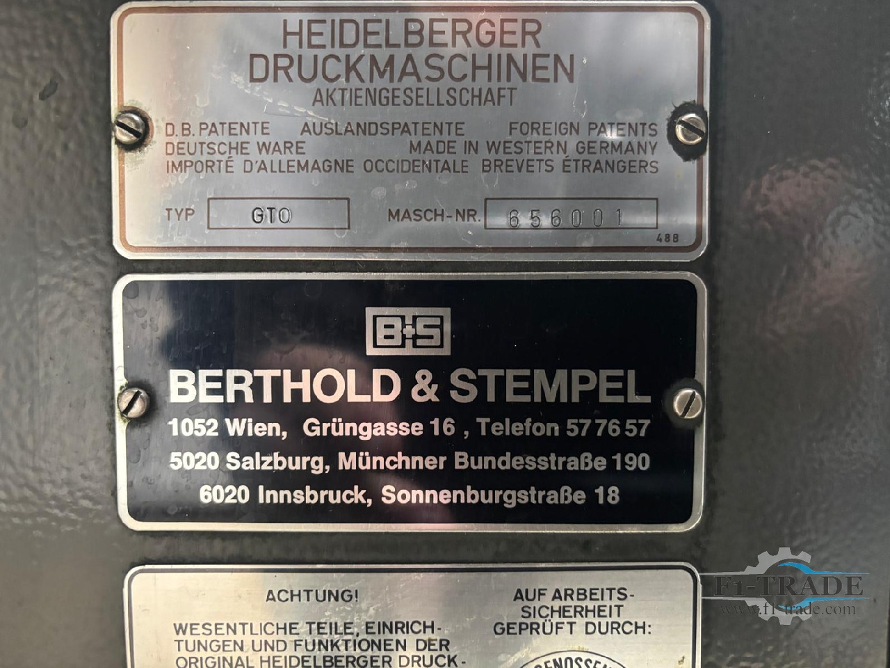 Heidelberg GTO46 - Presse offset: photos 2 Heidelberg GTO46 - Presse offset: photos 2