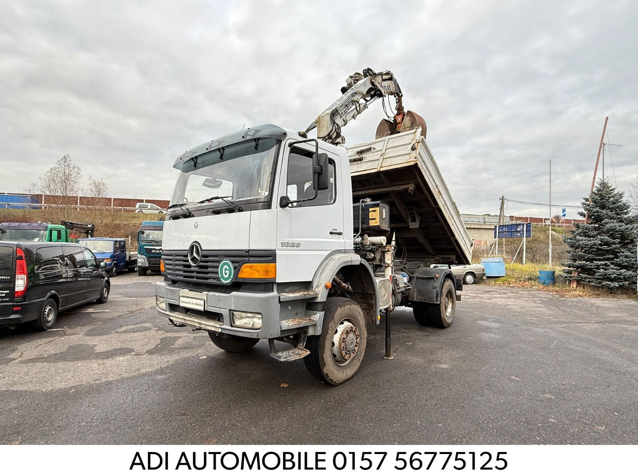 Mercedes-Benz Atego 1828 4x4 Kipper-Kran Atlas - Camion benne, Camion grue: photos 1 Mercedes-Benz Atego 1828 4x4 Kipper-Kran Atlas - Camion benne, Camion grue: photos 1