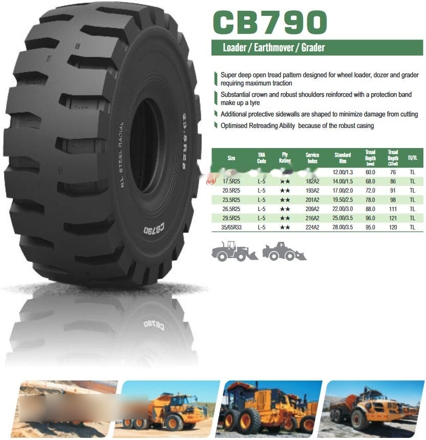 WestLake 17.5R25 CB790 L-5 182A2 - Pneu pour Tractopelle: photos 2 WestLake 17.5R25 CB790 L-5 182A2 - Pneu pour Tractopelle: photos 2