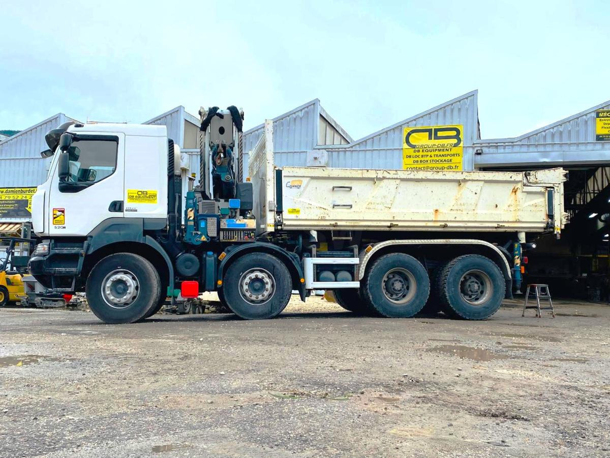 RENAULT KERAX 8x4 520 BIBENNE CIF GRUE CORMACH - Camion benne, Camion grue: photos 2 RENAULT KERAX 8x4 520 BIBENNE CIF GRUE CORMACH - Camion benne, Camion grue: photos 2