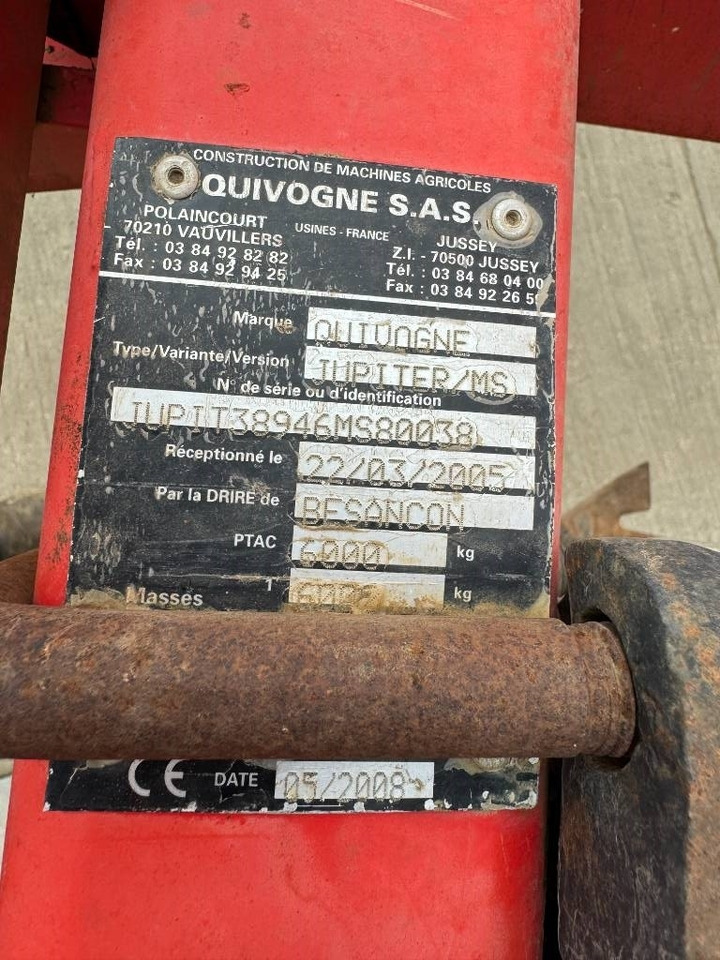 Quivogne Jupiter 6M Cultivator - Bineuse: photos 4 Quivogne Jupiter 6M Cultivator - Bineuse: photos 4