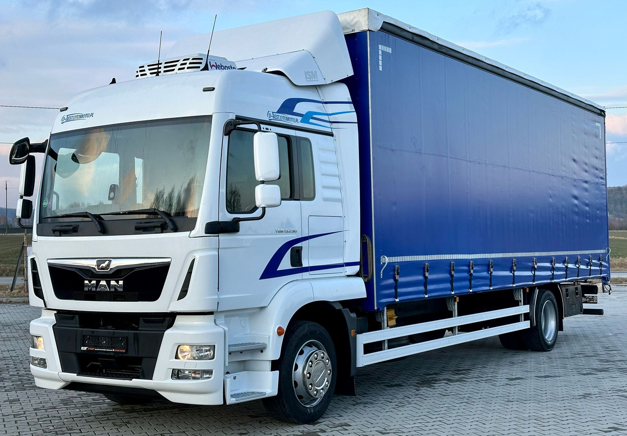 MAN TGM 15.290 / FIRANKA / 20 EUROPALET / AUTOMAT / SYPIALKA / DMC 16 T / 8 400 KG ŁADOWNOŚĆ - Camion à rideaux coulissants: photos 2 MAN TGM 15.290 / FIRANKA / 20 EUROPALET / AUTOMAT / SYPIALKA / DMC 16 T / 8 400 KG ŁADOWNOŚĆ - Camion à rideaux coulissants: photos 2