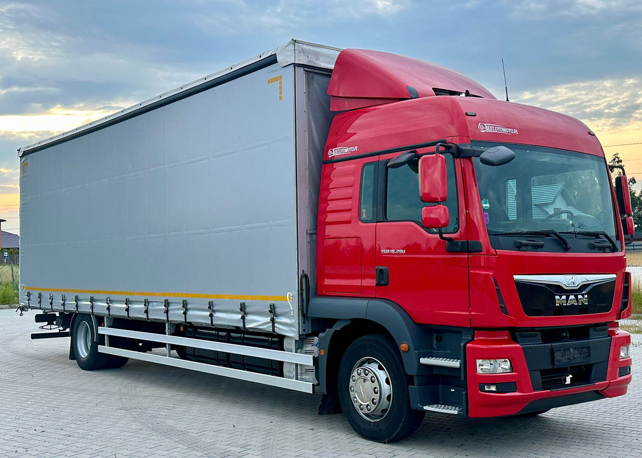 MAN TGM 18.290 / FIRANKA / 22 PALETY / AUTOMAT / EURO 6 / SYPIALKA / ŁADOWNOŚĆ 9 700 - Camion à rideaux coulissants: photos 1 MAN TGM 18.290 / FIRANKA / 22 PALETY / AUTOMAT / EURO 6 / SYPIALKA / ŁADOWNOŚĆ 9 700 - Camion à rideaux coulissants: photos 1