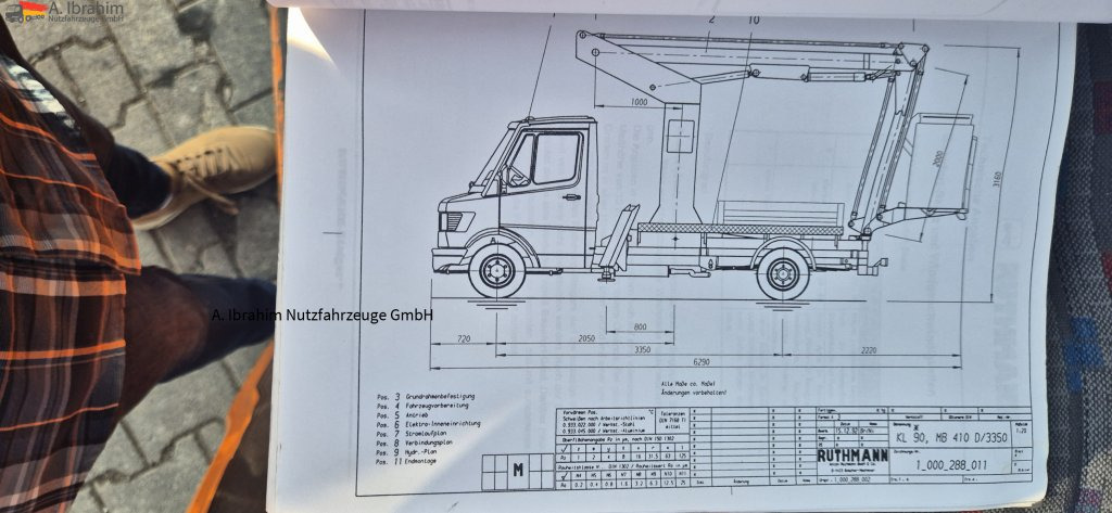 Mercedes-Benz 410D Ruthmann KL 90 Topzustand UVV gültig - Camion avec nacelle: photos 5 Mercedes-Benz 410D Ruthmann KL 90 Topzustand UVV gültig - Camion avec nacelle: photos 5