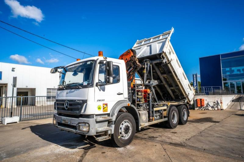 Mercedes AXOR 2633+BIBENNE+PALFINGER 18T/m /3XHydr. - Camion benne, Camion grue: photos 1 Mercedes AXOR 2633+BIBENNE+PALFINGER 18T/m /3XHydr. - Camion benne, Camion grue: photos 1
