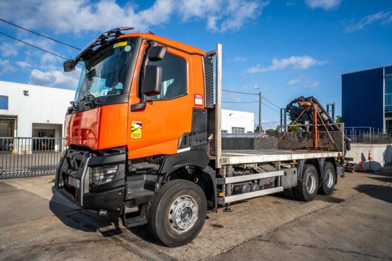 Renault K 380+HIAB 16T/m ( 4 Ext.) - Camion plateau, Camion grue: photos 1 Renault K 380+HIAB 16T/m ( 4 Ext.) - Camion plateau, Camion grue: photos 1
