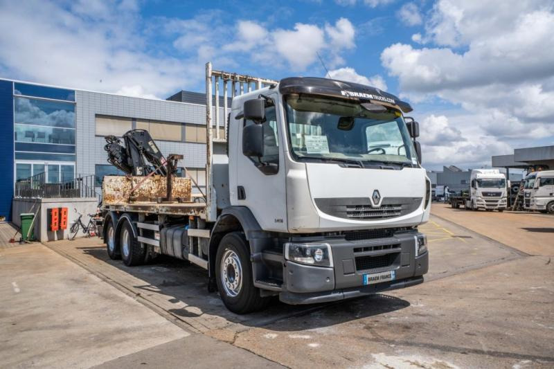 Renault LANDER 340 DXI-6X4+HIAB 14 T/m/3xhydr. - Camion plateau, Camion grue: photos 2 Renault LANDER 340 DXI-6X4+HIAB 14 T/m/3xhydr. - Camion plateau, Camion grue: photos 2