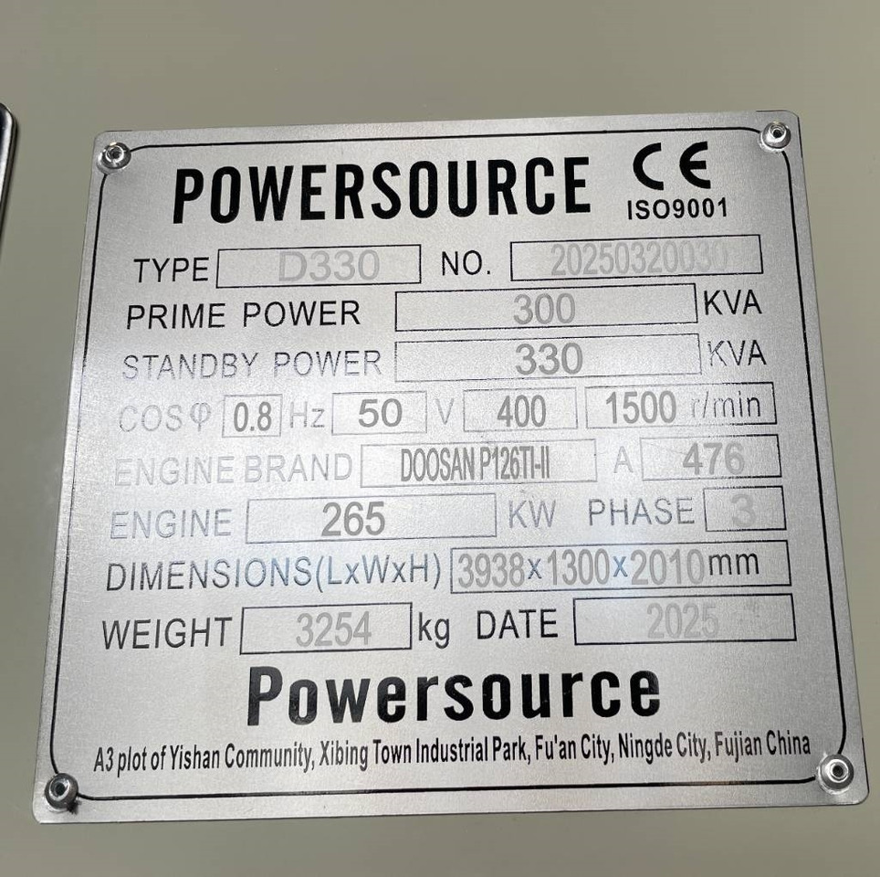 Doosan P126TI-II - 330 kVA Generator - DPX-19853 - Groupe électrogène: photos 5 Doosan P126TI-II - 330 kVA Generator - DPX-19853 - Groupe électrogène: photos 5