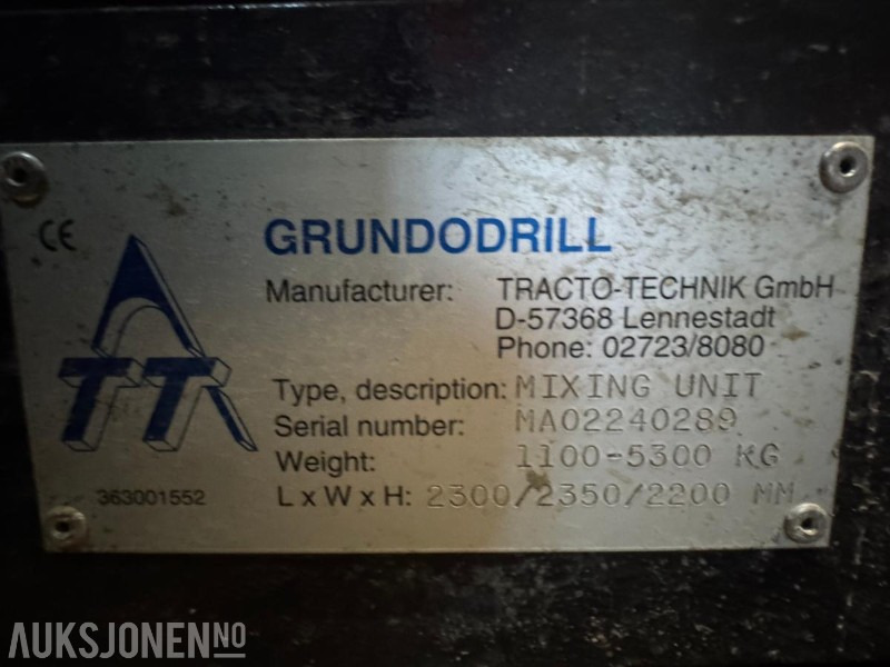 2002 Komplett styrt borerigg – Tracto-Technik Grundodrill 10S med container, mikser, kraftenhet, tracking - Foreuse: photos 5 2002 Komplett styrt borerigg – Tracto-Technik Grundodrill 10S med container, mikser, kraftenhet, tracking - Foreuse: photos 5