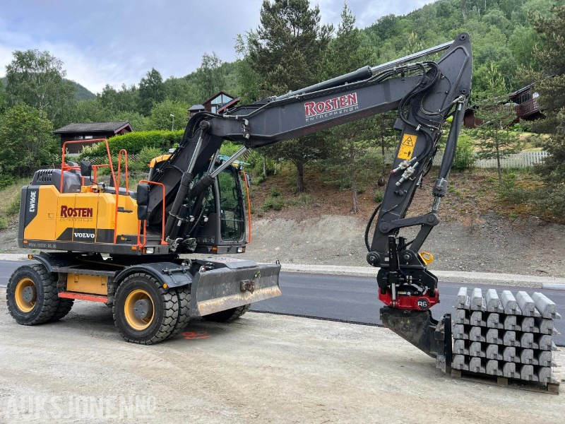 2016 Volvo EW160E hjulmaskin ROTOTILT, 2 SKUFFER, SENTRALSMØRING, SUBWOOFER, SOTET GLASS - Pelle: photos 1 2016 Volvo EW160E hjulmaskin ROTOTILT, 2 SKUFFER, SENTRALSMØRING, SUBWOOFER, SOTET GLASS - Pelle: photos 1
