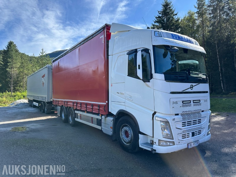 2019 Volvo FH 500 med Krone kapelltralle og dolly – Modulvogntog med full sideåpning - euro 6 - Camion fourgon: photos 3 2019 Volvo FH 500 med Krone kapelltralle og dolly – Modulvogntog med full sideåpning - euro 6 - Camion fourgon: photos 3