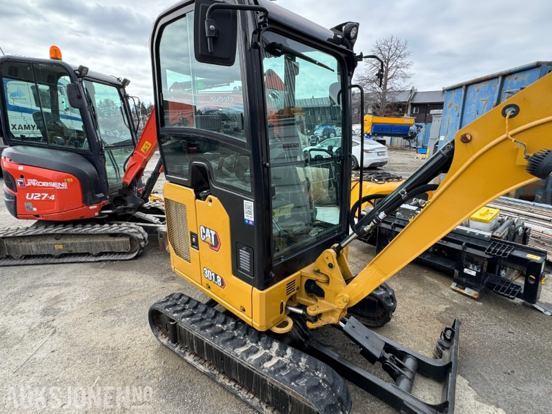 2020 Cat 301.8 Minigraver - 600T - Hyd. Skuffe - Skjær - Pelle: photos 2 2020 Cat 301.8 Minigraver - 600T - Hyd. Skuffe - Skjær - Pelle: photos 2