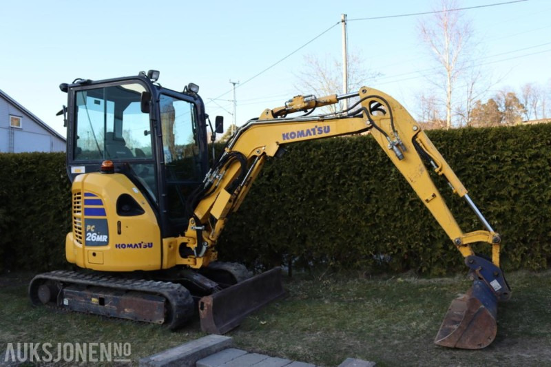 2021 Komatsu PC26MR minigraver m/3 skuffer. - Mini pelle: photos 2 2021 Komatsu PC26MR minigraver m/3 skuffer. - Mini pelle: photos 2
