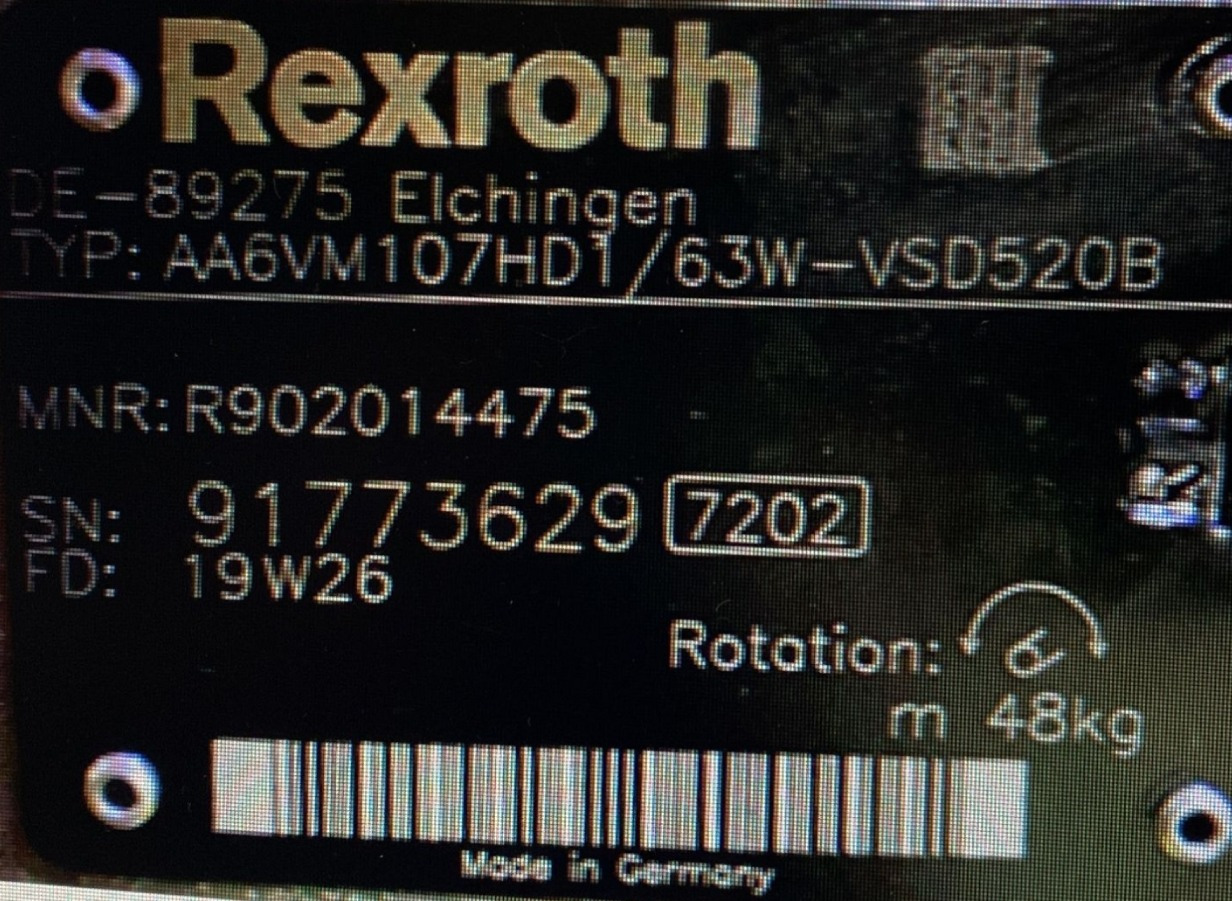 REXROTH A6VM107HD2/63W-VZB010F00B R902207840 - Moteur hydraulique pour Foreuse: photos 5 REXROTH A6VM107HD2/63W-VZB010F00B R902207840 - Moteur hydraulique pour Foreuse: photos 5