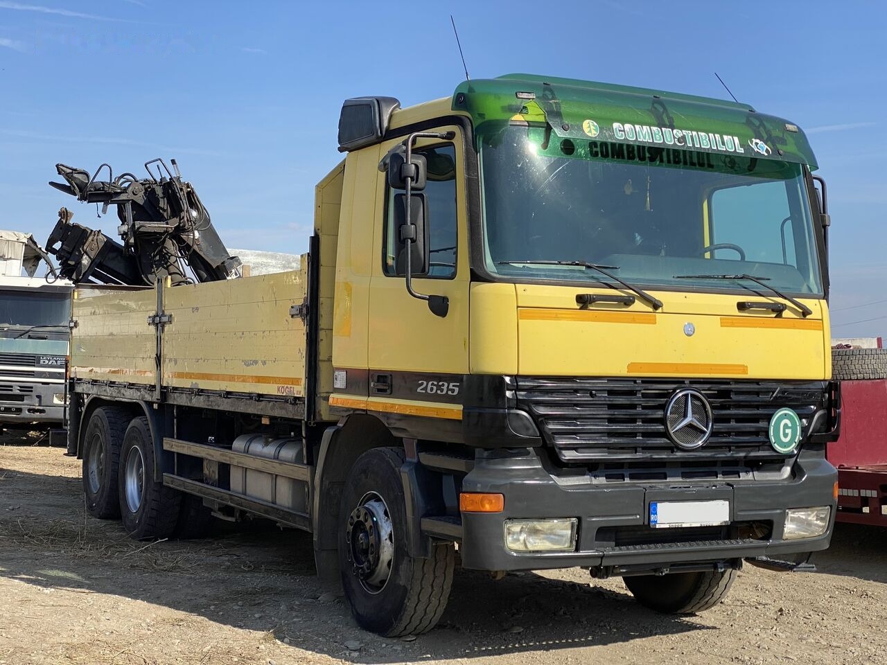 Mercedes-Benz Dropside camion Mercedes-Benz Actros MP1 V6 2635 + KRANE HIAB 17 - Camion grue, Camion plateau: photos 5 Mercedes-Benz Dropside camion Mercedes-Benz Actros MP1 V6 2635 + KRANE HIAB 17 - Camion grue, Camion plateau: photos 5