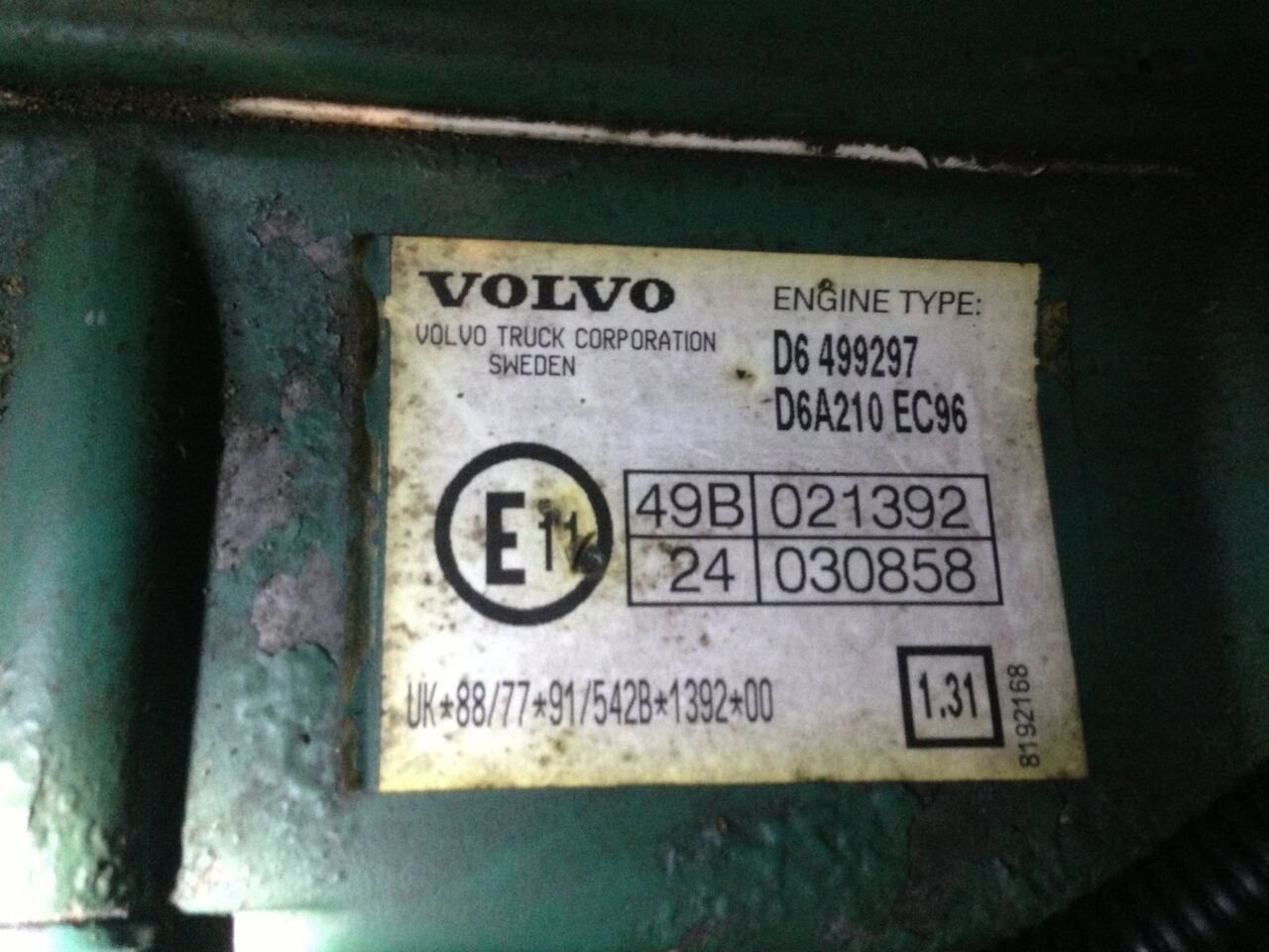 Volvo D6A210 EC96 Volvo FL 6 - Moteur pour Camion: photos 5 Volvo D6A210 EC96 Volvo FL 6 - Moteur pour Camion: photos 5