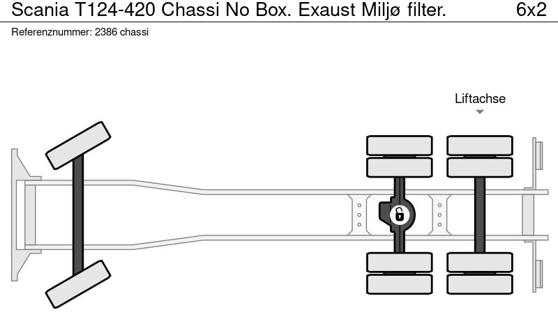 Crédit-bail Scania T124-420 Chassi No Box. Exaust Miljø filter. Scania T124-420 Chassi No Box. Exaust Miljø filter.: photos 11