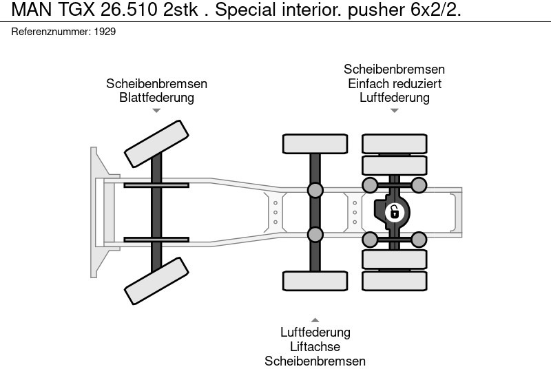 Crédit-bail MAN TGX 26.510 2stk . Special interior. pusher 6x2/2. MAN TGX 26.510 2stk . Special interior. pusher 6x2/2.: photos 18 Crédit-bail MAN TGX 26.510 2stk . Special interior. pusher 6x2/2. MAN TGX 26.510 2stk . Special interior. pusher 6x2/2.: photos 18