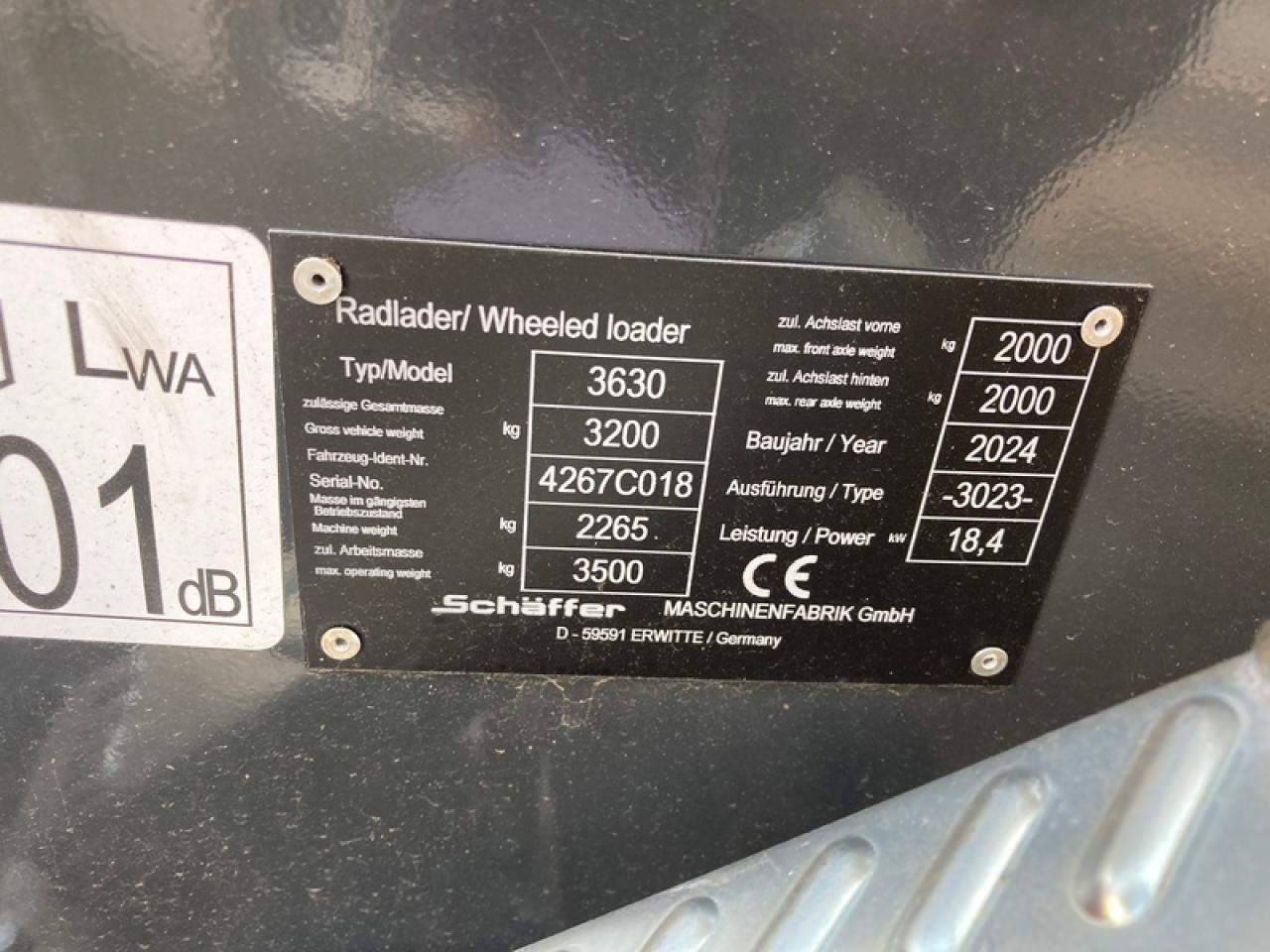 Schäffer 3630 EURO-AUFNAHME 20KM/H - Chargeuse sur pneus: photos 5 Schäffer 3630 EURO-AUFNAHME 20KM/H - Chargeuse sur pneus: photos 5