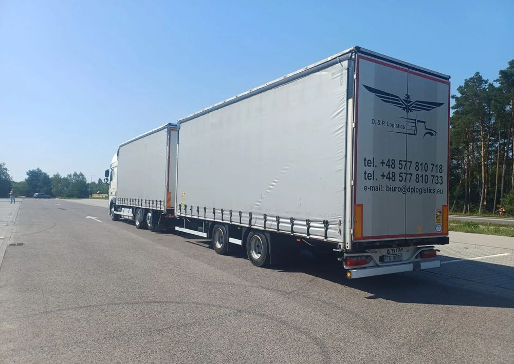 DAF XF 480 SUPER SPACE CAB / ZESTAW TANDEM PRZEJAZDOWY 120 M3 / SSC / ACC /EURO 6 - Camion à rideaux coulissants, Remorque rideaux coulissants: photos 3 DAF XF 480 SUPER SPACE CAB / ZESTAW TANDEM PRZEJAZDOWY 120 M3 / SSC / ACC /EURO 6 - Camion à rideaux coulissants, Remorque rideaux coulissants: photos 3