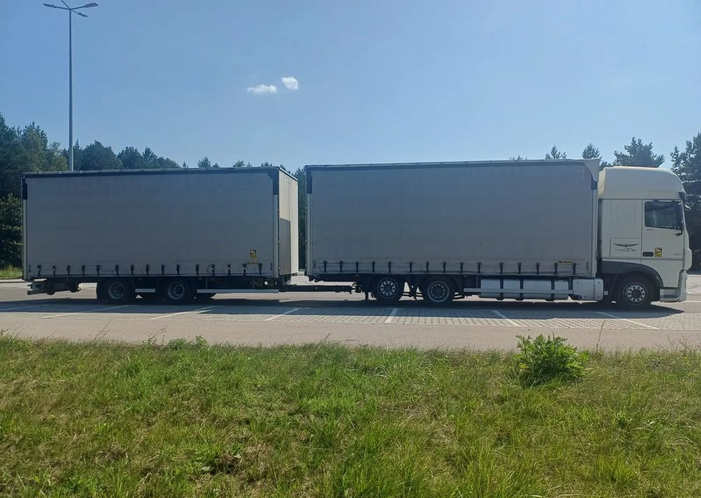 DAF XF 480 SUPER SPACE CAB / ZESTAW TANDEM PRZEJAZDOWY 120 M3 / SSC / ACC /EURO 6 - Camion à rideaux coulissants, Remorque rideaux coulissants: photos 2 DAF XF 480 SUPER SPACE CAB / ZESTAW TANDEM PRZEJAZDOWY 120 M3 / SSC / ACC /EURO 6 - Camion à rideaux coulissants, Remorque rideaux coulissants: photos 2