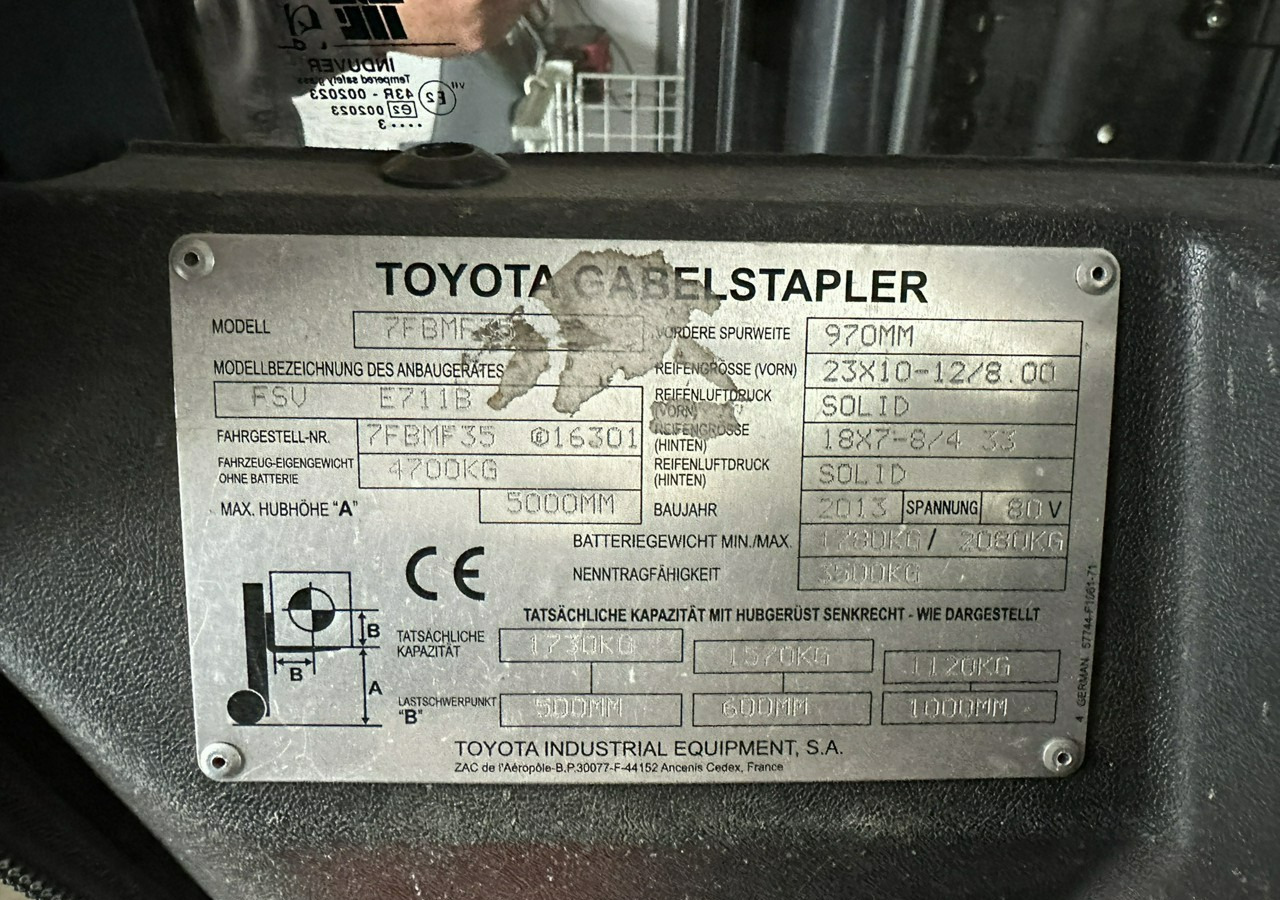Chariot élévateur électrique Inna Inny Toyota 7FBMF35 GOLD35 Wózek widłowy 2013 elektryczny: photos 11