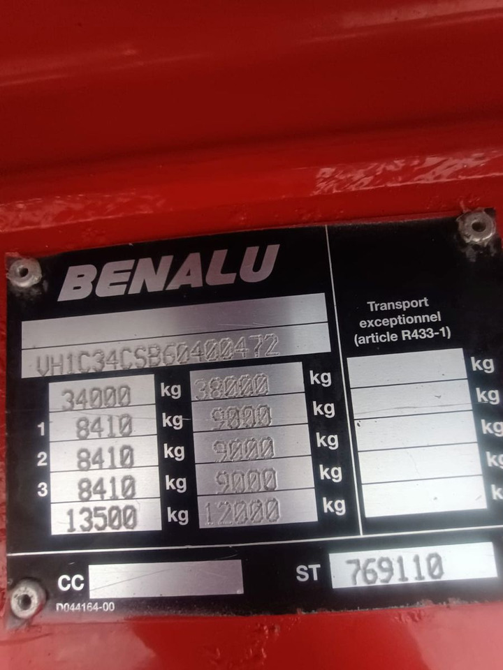 Semi-remorque benne Benalu WYWROTKA 71 m3 / ALUMINIOWA  /  OŚ PODNOSZONA/ A: photos 18
