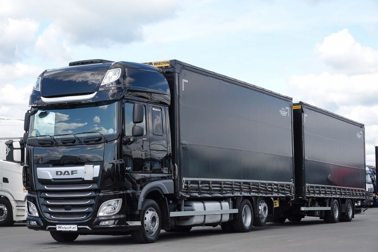 DAF XF 480 / ZESTAW TANDEM / 120 M3 / PRZEJAZDOWY / - Camion à rideaux coulissants: photos 1 DAF XF 480 / ZESTAW TANDEM / 120 M3 / PRZEJAZDOWY / - Camion à rideaux coulissants: photos 1