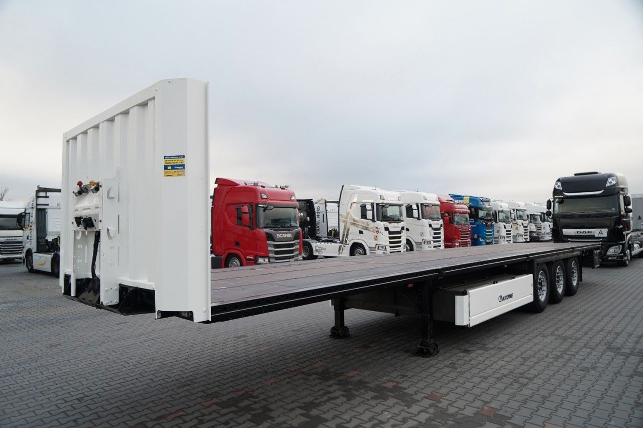 Krone NACZEPA PLATFORMA / OŚ PODNOSZONA / KOSZ NA PAL - Semi-remorque plateau: photos 3 Krone NACZEPA PLATFORMA / OŚ PODNOSZONA / KOSZ NA PAL - Semi-remorque plateau: photos 3