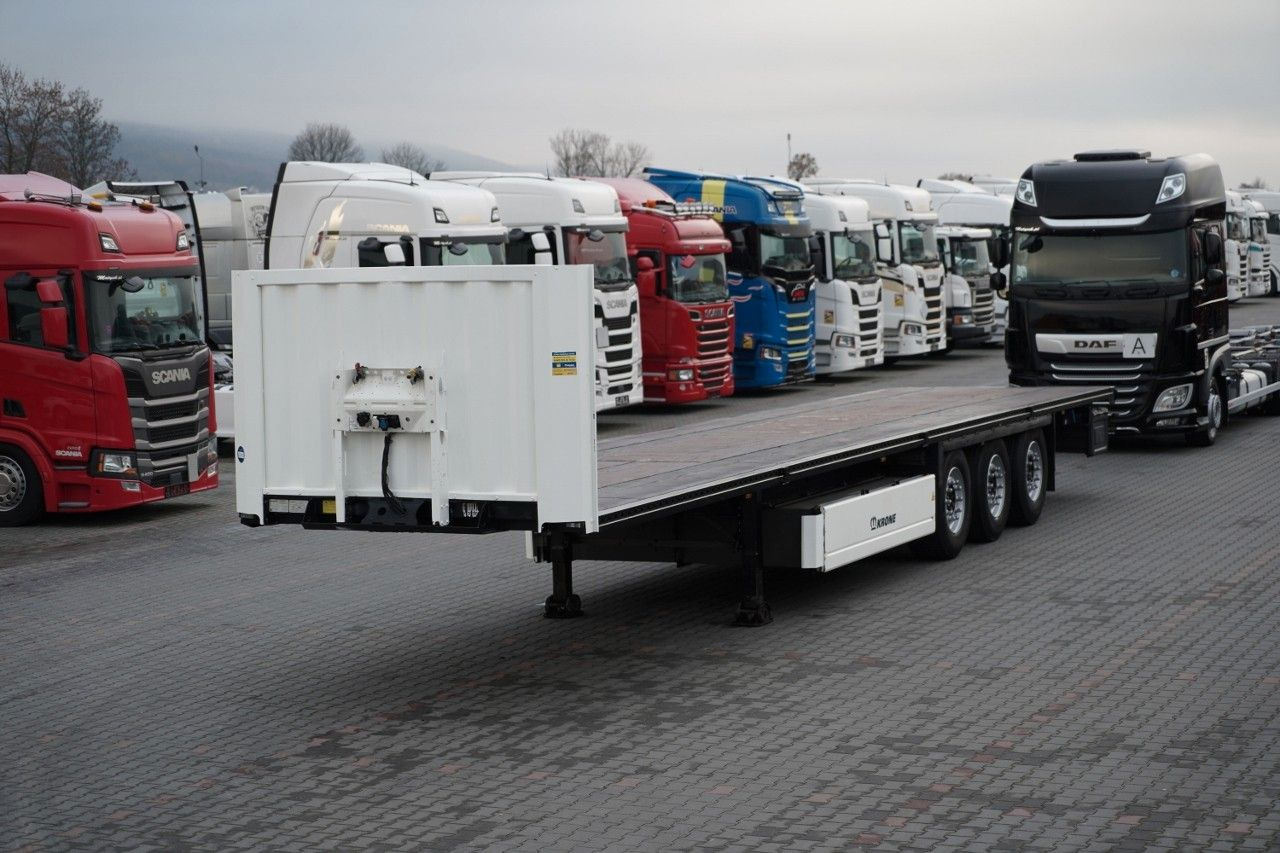 Krone NACZEPA PLATFORMA / OŚ PODNOSZONA / KOSZ NA PAL - Semi-remorque plateau: photos 1 Krone NACZEPA PLATFORMA / OŚ PODNOSZONA / KOSZ NA PAL - Semi-remorque plateau: photos 1