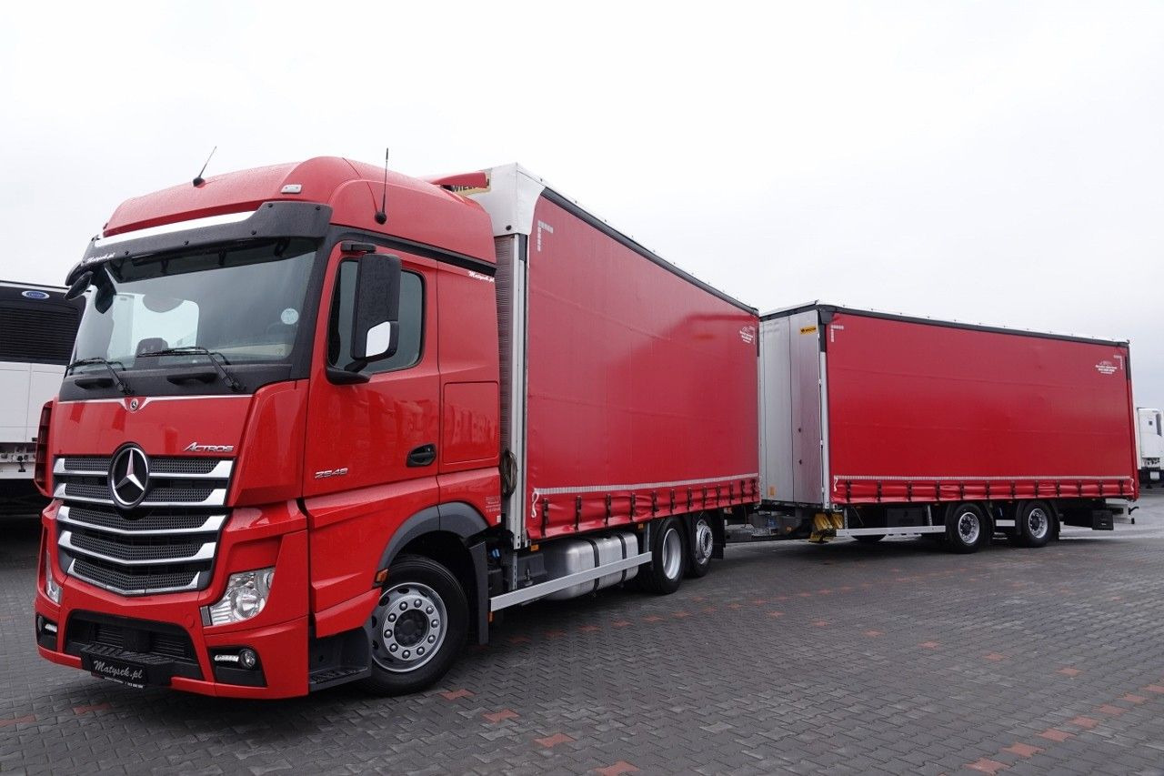 Mercedes-Benz ACTROS 2548 / ZESTAW TANDEM 120 M3 / PRZEJAZDOWY - Camion à rideaux coulissants: photos 2 Mercedes-Benz ACTROS 2548 / ZESTAW TANDEM 120 M3 / PRZEJAZDOWY - Camion à rideaux coulissants: photos 2