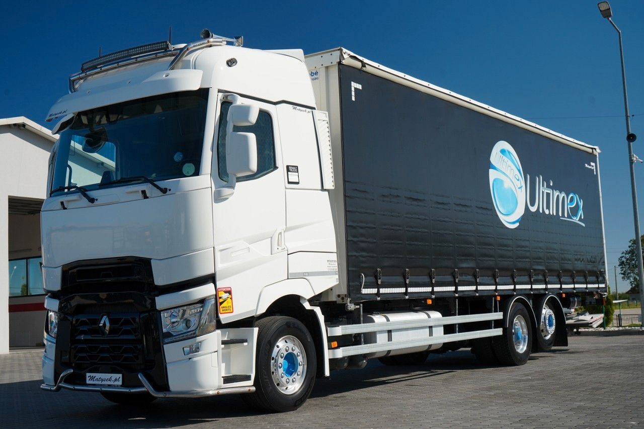 Renault T 440 / 6X2 / SOLÓWKA / FIRANKA 9.5 M / I-PARK - Camion à rideaux coulissants: photos 1 Renault T 440 / 6X2 / SOLÓWKA / FIRANKA 9.5 M / I-PARK - Camion à rideaux coulissants: photos 1