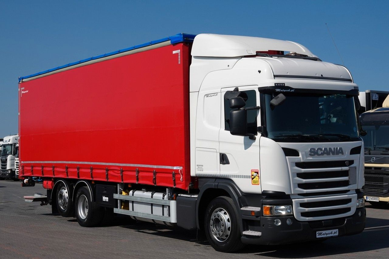 Scania G 320 / 6x2 / FIRANKA- 9 M / + WINDA ZAŁADOWCZA - Camion à rideaux coulissants: photos 1 Scania G 320 / 6x2 / FIRANKA- 9 M / + WINDA ZAŁADOWCZA - Camion à rideaux coulissants: photos 1