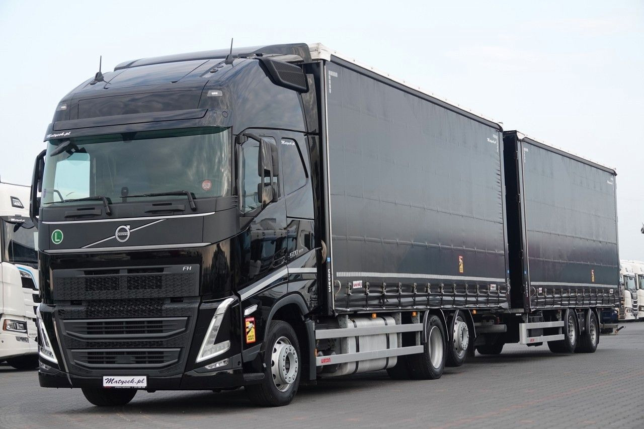 Volvo FH 500 / I-SAVE / XL / ZESTAW TANDEM PRZEJAZDOWY - Camion à rideaux coulissants: photos 1 Volvo FH 500 / I-SAVE / XL / ZESTAW TANDEM PRZEJAZDOWY - Camion à rideaux coulissants: photos 1