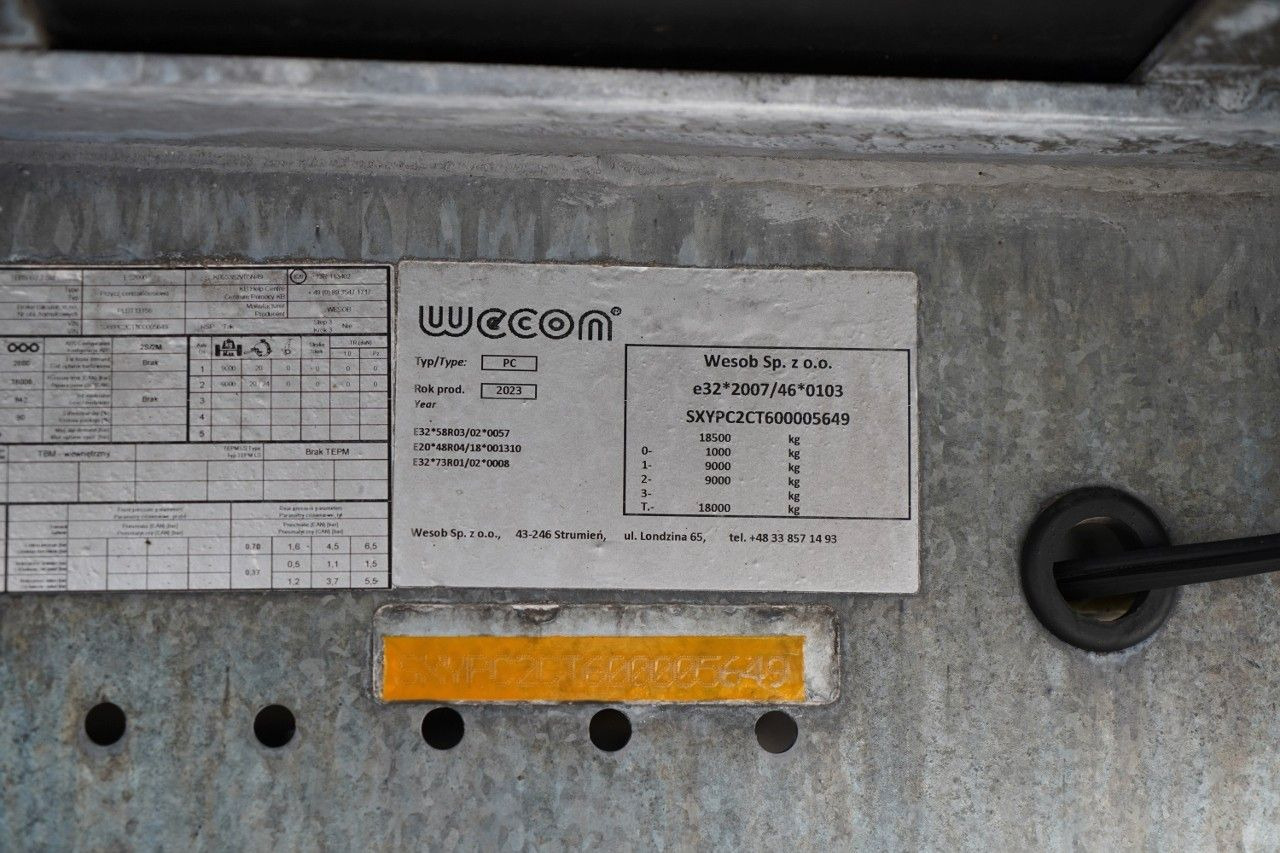 Crédit-bail  Wecon PRZYCZEPA - 7,7 M / TANDEM / PRZEJAZDOWA  / OŚ Wecon PRZYCZEPA - 7,7 M / TANDEM / PRZEJAZDOWA  / OŚ: photos 28